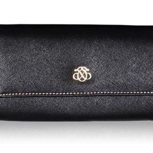 Beautiful wallet in black with gold hardware. New.
